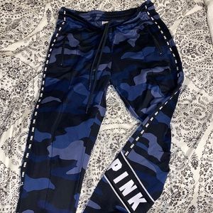 Blue Camo PINK Joggers